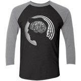 T-Shirts Vintage Black/Premium Heather / X-Small A Dimension of Mind Men's Triblend 3/4 Sleeve