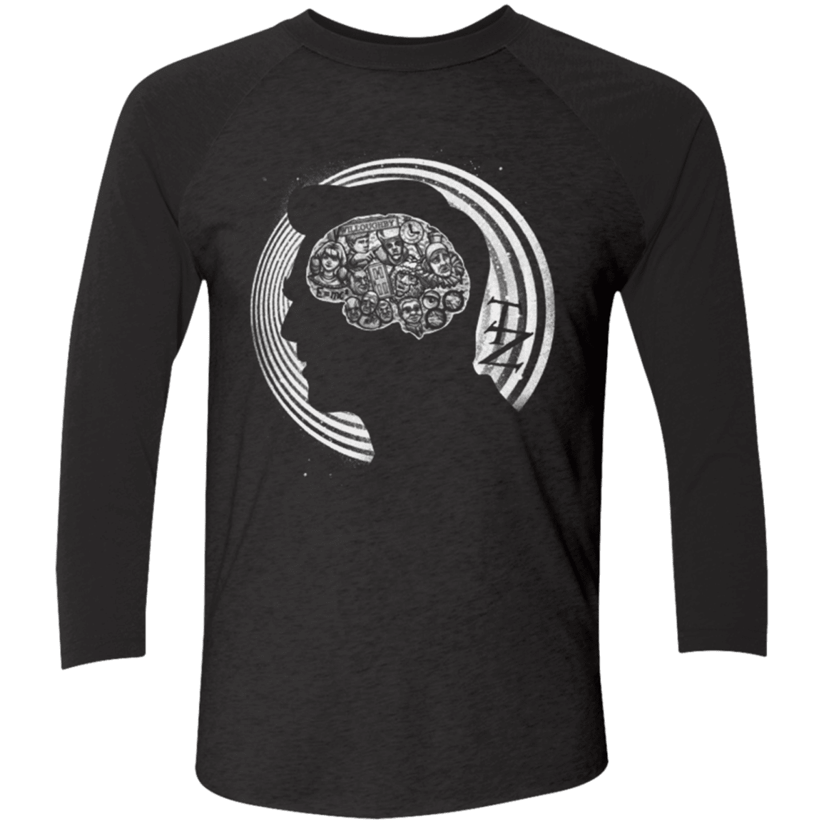 T-Shirts Vintage Black/Vintage Black / X-Small A Dimension of Mind Men's Triblend 3/4 Sleeve