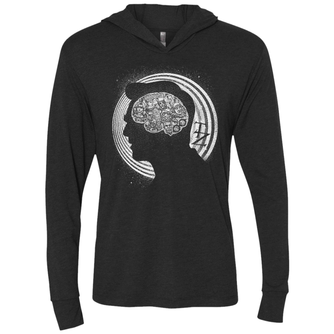T-Shirts Vintage Black / X-Small A Dimension of Mind Triblend Long Sleeve Hoodie Tee