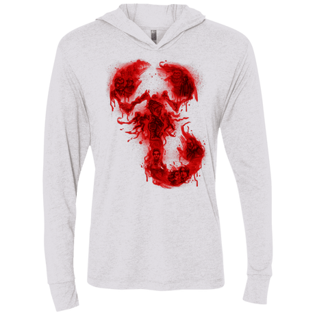 T-Shirts Heather White / X-Small A Dreadful Symbol Triblend Long Sleeve Hoodie Tee