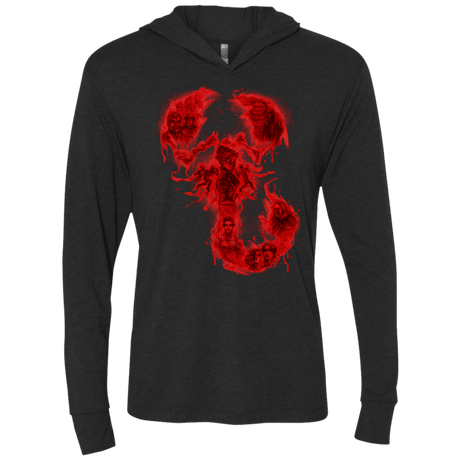 T-Shirts Vintage Black / X-Small A Dreadful Symbol Triblend Long Sleeve Hoodie Tee