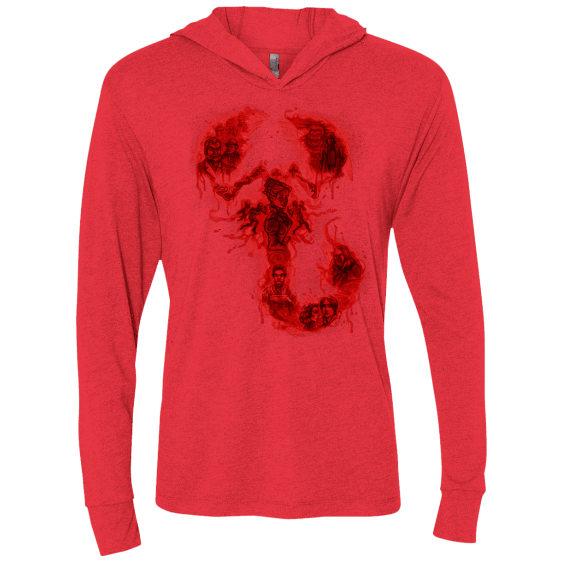 T-Shirts Vintage Red / X-Small A Dreadful Symbol Triblend Long Sleeve Hoodie Tee