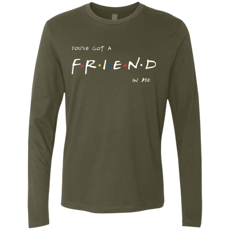 T-Shirts Military Green / Small A Friend In Me Men's Premium Long Sleeve