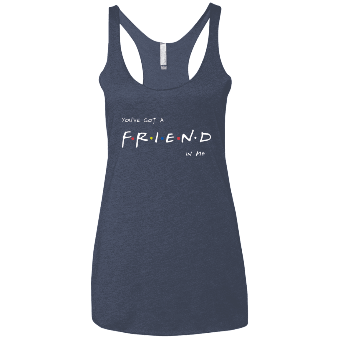 T-Shirts Vintage Navy / X-Small A Friend In Me Women's Triblend Racerback Tank