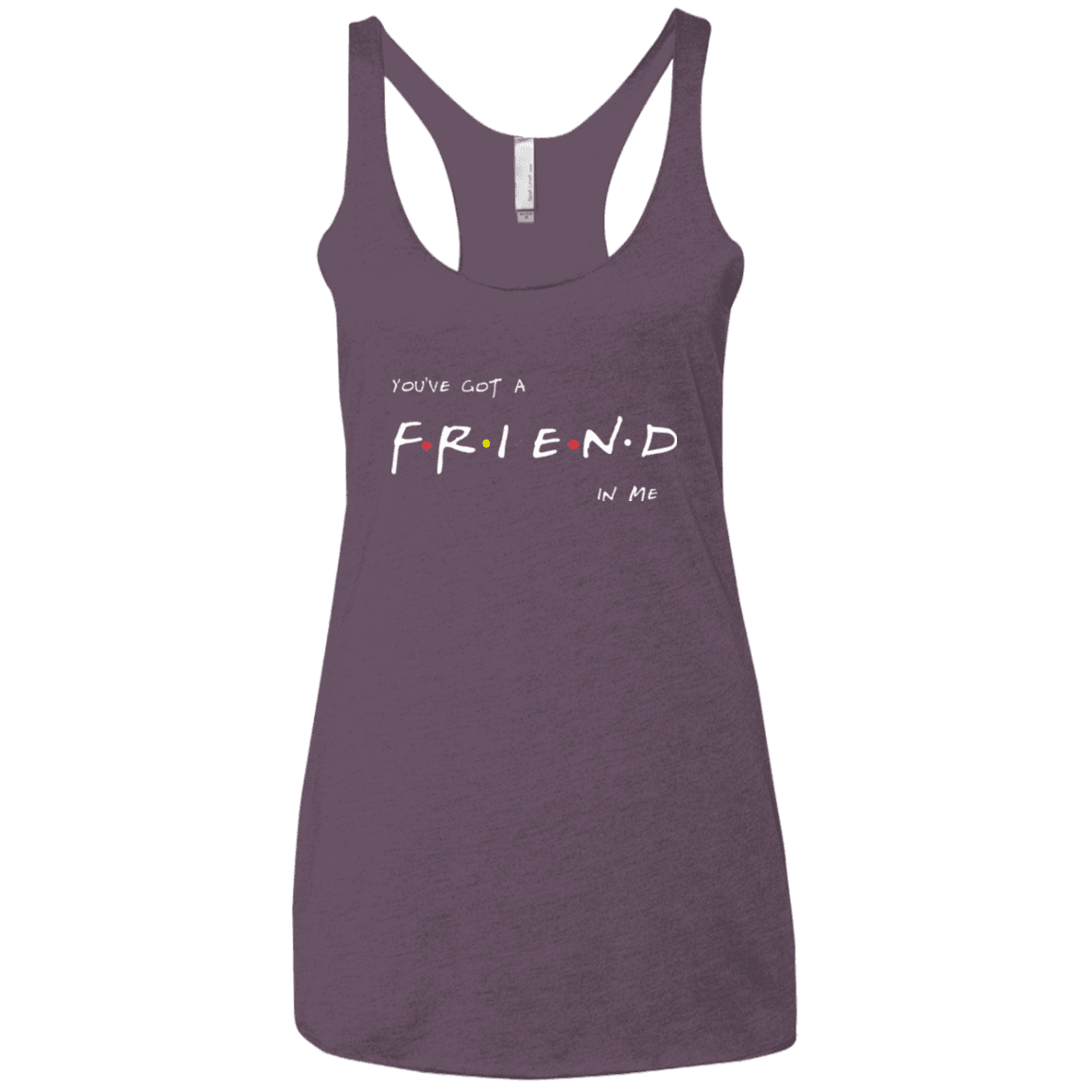T-Shirts Vintage Purple / X-Small A Friend In Me Women's Triblend Racerback Tank