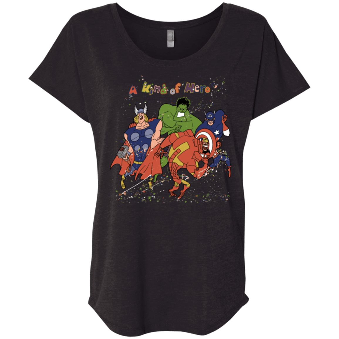 T-Shirts Vintage Black / X-Small A kind of heroes Triblend Dolman Sleeve