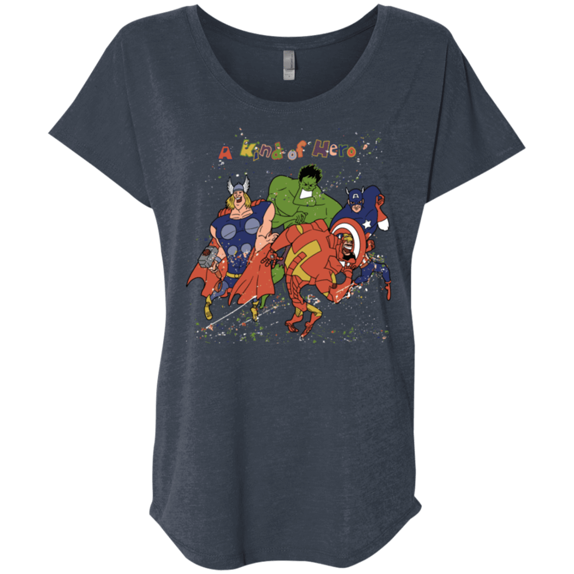 T-Shirts Vintage Navy / X-Small A kind of heroes Triblend Dolman Sleeve