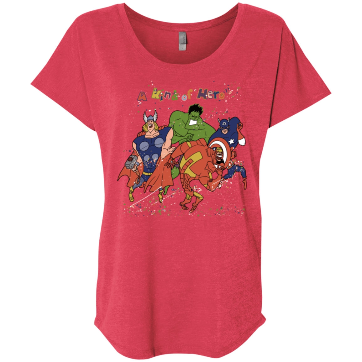 T-Shirts Vintage Red / X-Small A kind of heroes Triblend Dolman Sleeve
