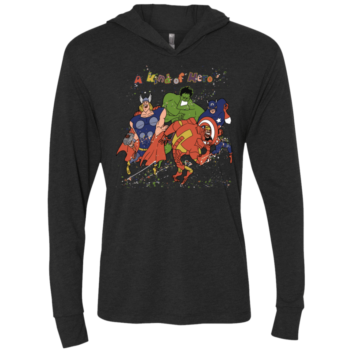 T-Shirts Vintage Black / X-Small A kind of heroes Triblend Long Sleeve Hoodie Tee