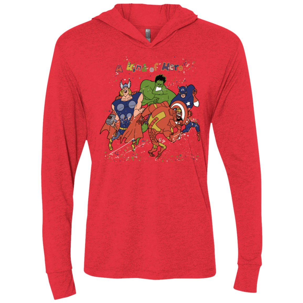 T-Shirts Vintage Red / X-Small A kind of heroes Triblend Long Sleeve Hoodie Tee