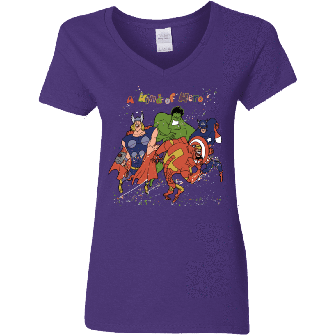 T-Shirts Purple / S A kind of heroes Women's V-Neck T-Shirt