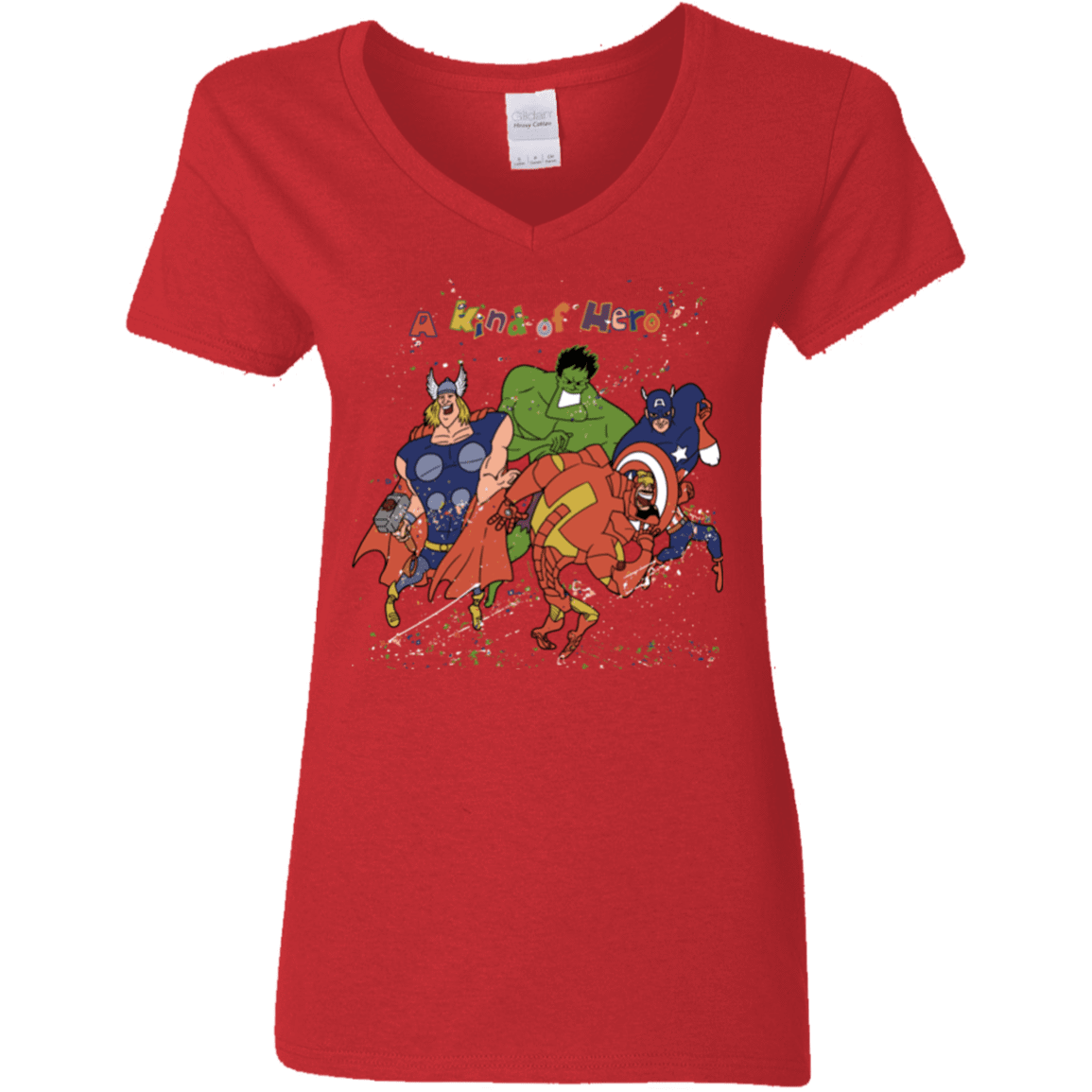 T-Shirts Red / S A kind of heroes Women's V-Neck T-Shirt