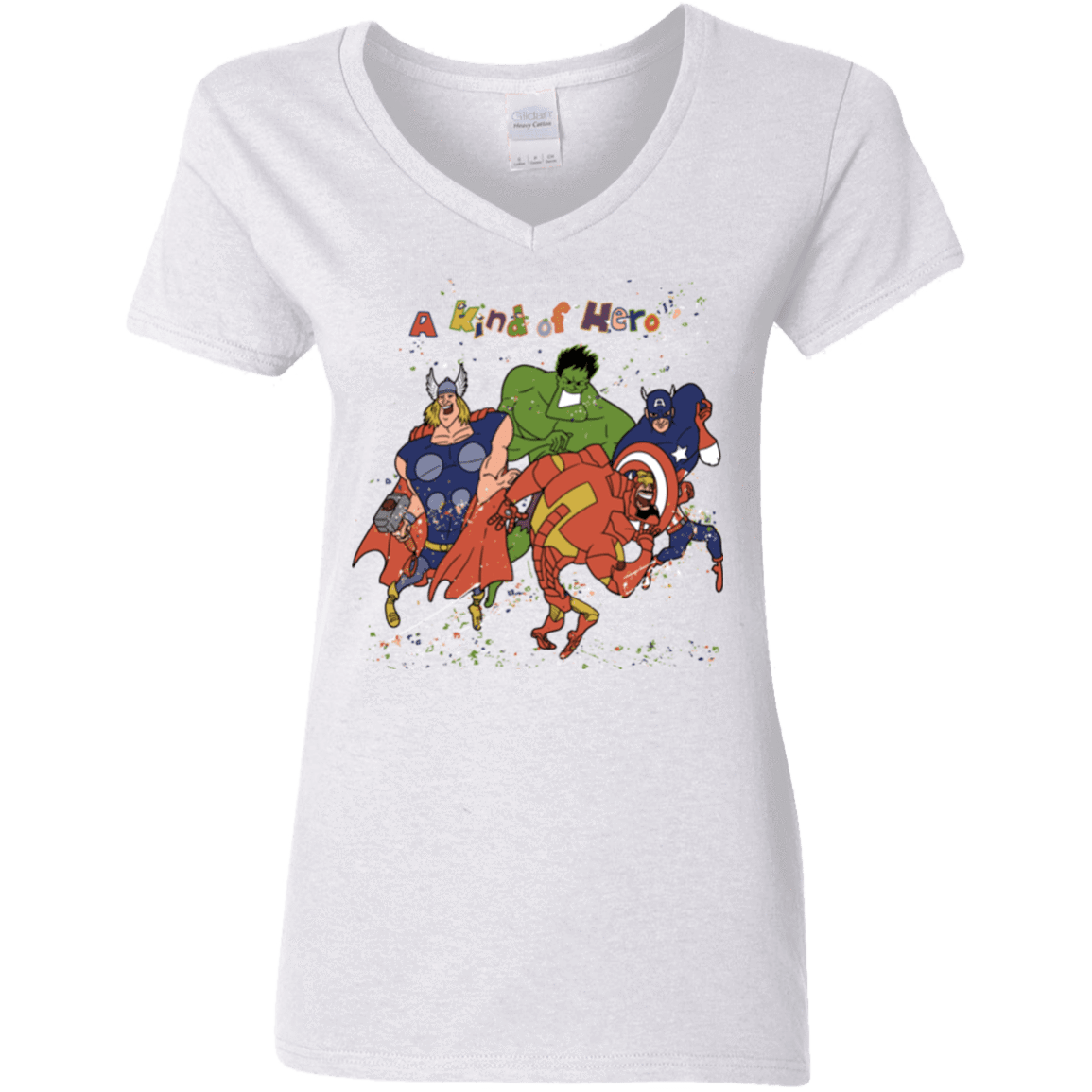 T-Shirts White / S A kind of heroes Women's V-Neck T-Shirt