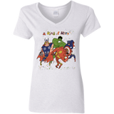 T-Shirts White / S A kind of heroes Women's V-Neck T-Shirt