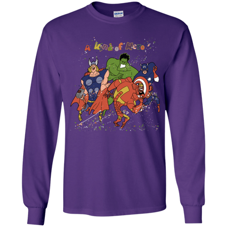 T-Shirts Purple / YS A kind of heroes Youth Long Sleeve T-Shirt