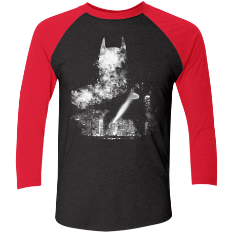 T-Shirts Vintage Black/Vintage Red / X-Small A Light In The Night Men's Triblend 3/4 Sleeve