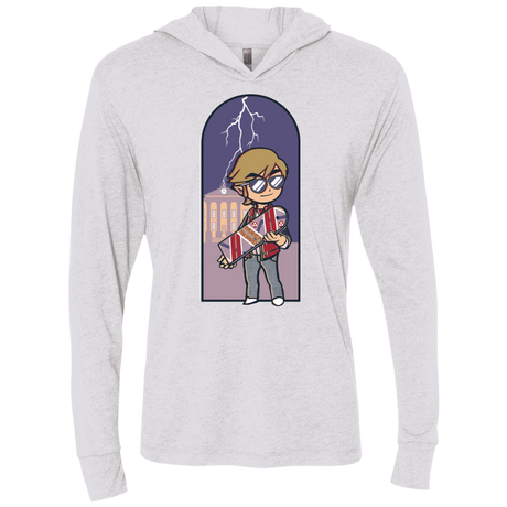 T-Shirts Heather White / X-Small A Link to The Future Triblend Long Sleeve Hoodie Tee