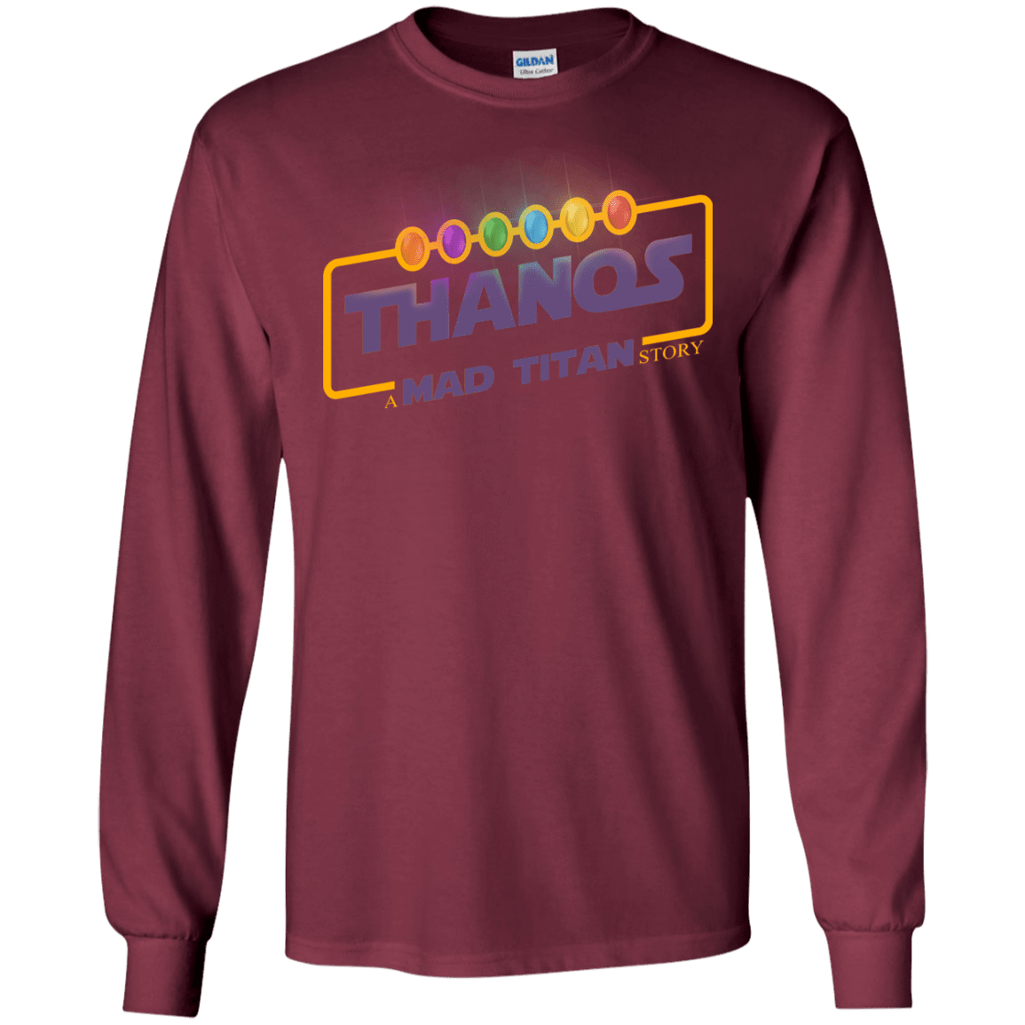 T-Shirts Maroon / S A Mad Titan Story Men's Long Sleeve T-Shirt