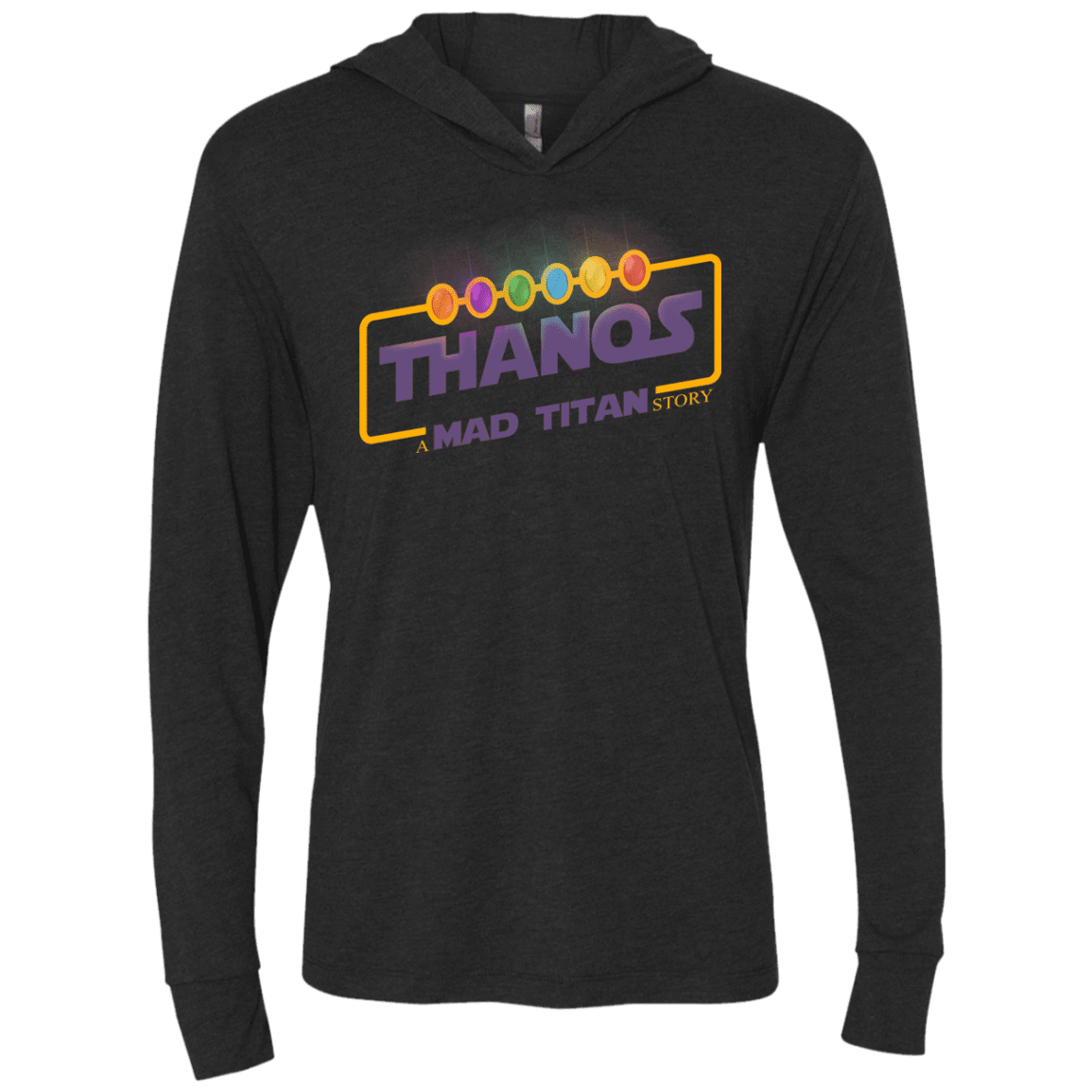 T-Shirts Vintage Black / X-Small A Mad Titan Story Triblend Long Sleeve Hoodie Tee