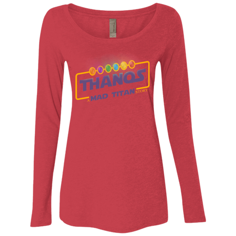 T-Shirts Vintage Red / S A Mad Titan Story Women's Triblend Long Sleeve Shirt