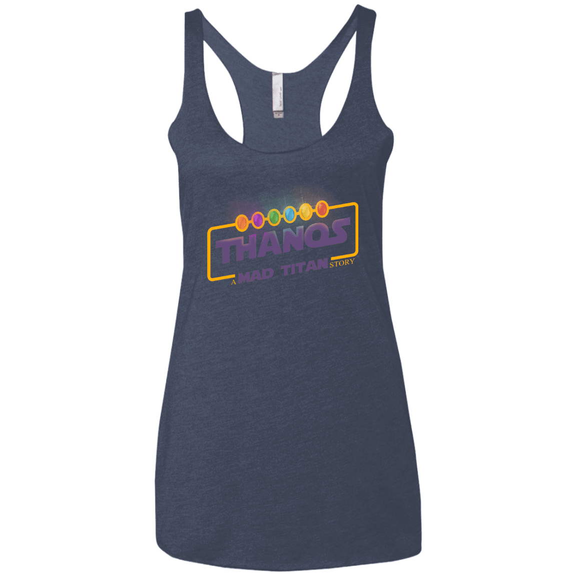T-Shirts Vintage Navy / X-Small A Mad Titan Story Women's Triblend Racerback Tank