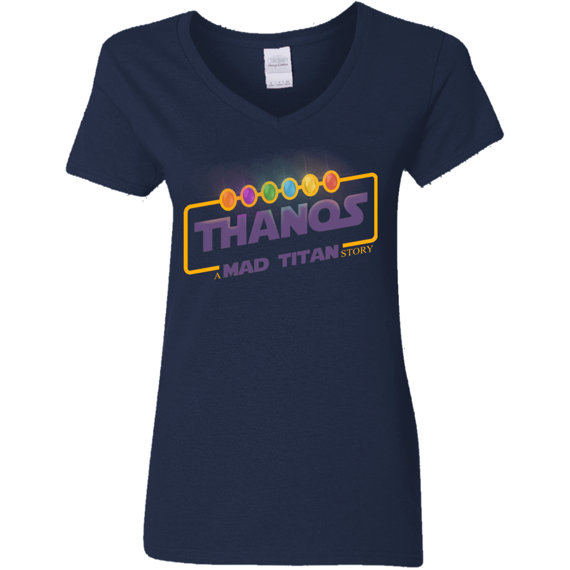 T-Shirts Navy / S A Mad Titan Story Women's V-Neck T-Shirt