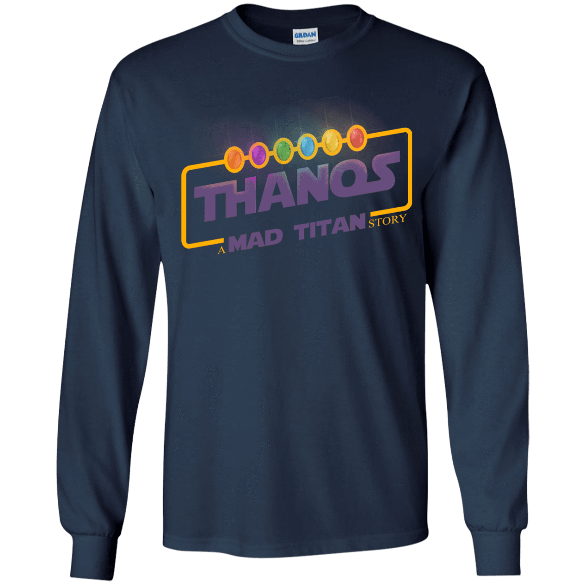 T-Shirts Navy / YS A Mad Titan Story Youth Long Sleeve T-Shirt