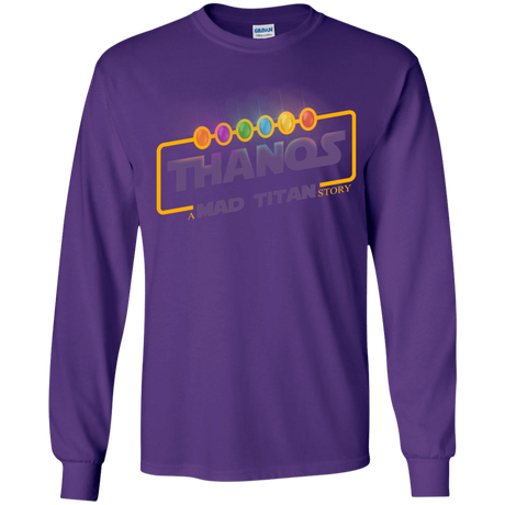 T-Shirts Purple / YS A Mad Titan Story Youth Long Sleeve T-Shirt