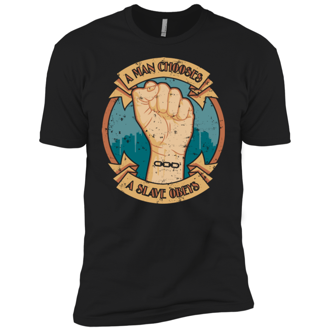 T-Shirts Black / YXS A Man Chooses A Slave Obeys Boys Premium T-Shirt