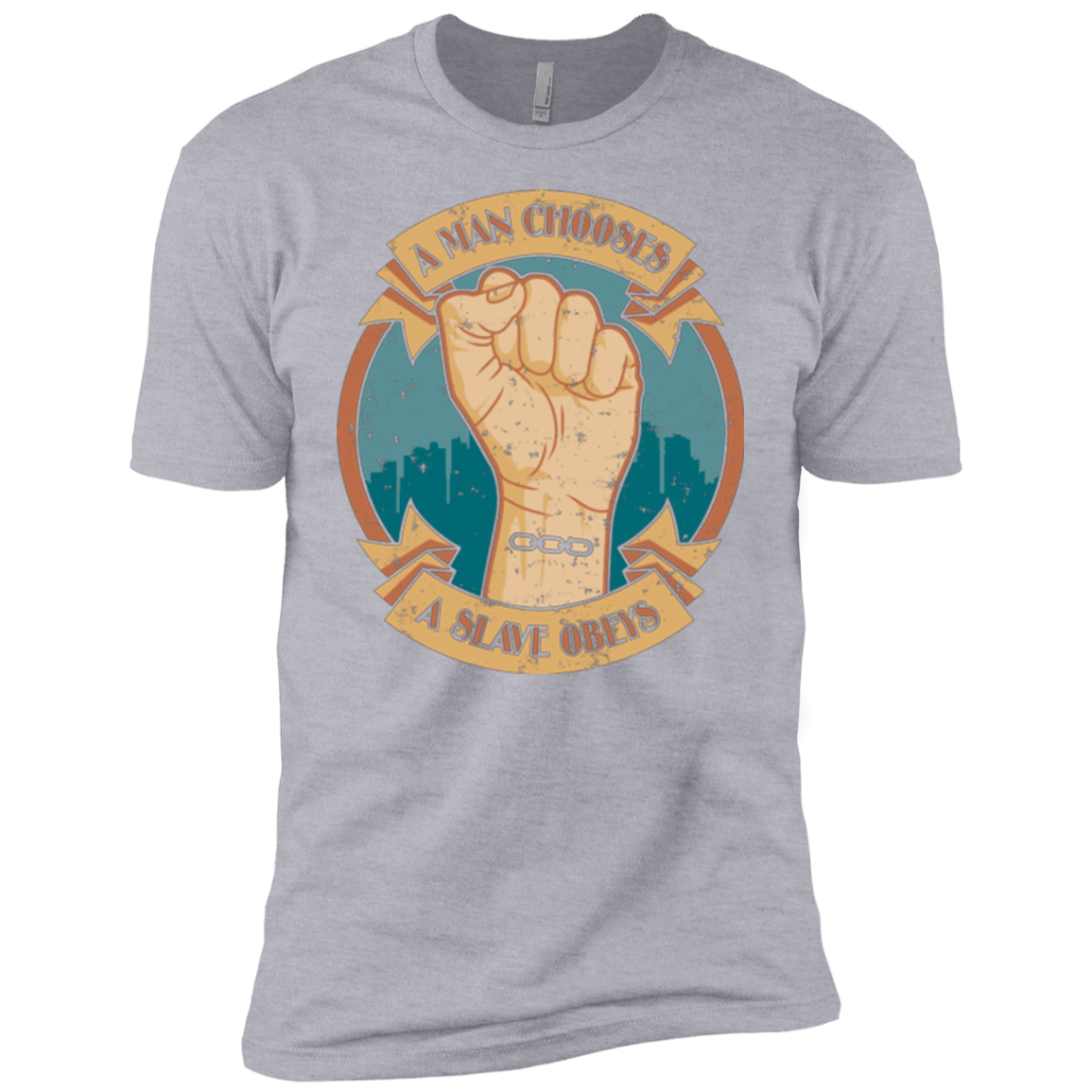 T-Shirts Heather Grey / YXS A Man Chooses A Slave Obeys Boys Premium T-Shirt