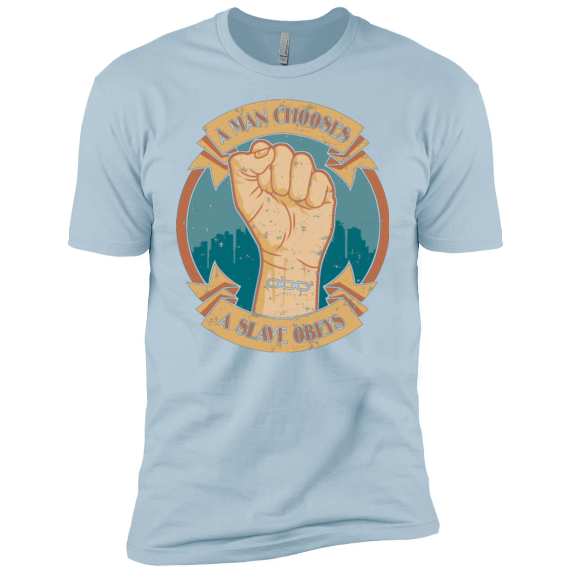 T-Shirts Light Blue / YXS A Man Chooses A Slave Obeys Boys Premium T-Shirt