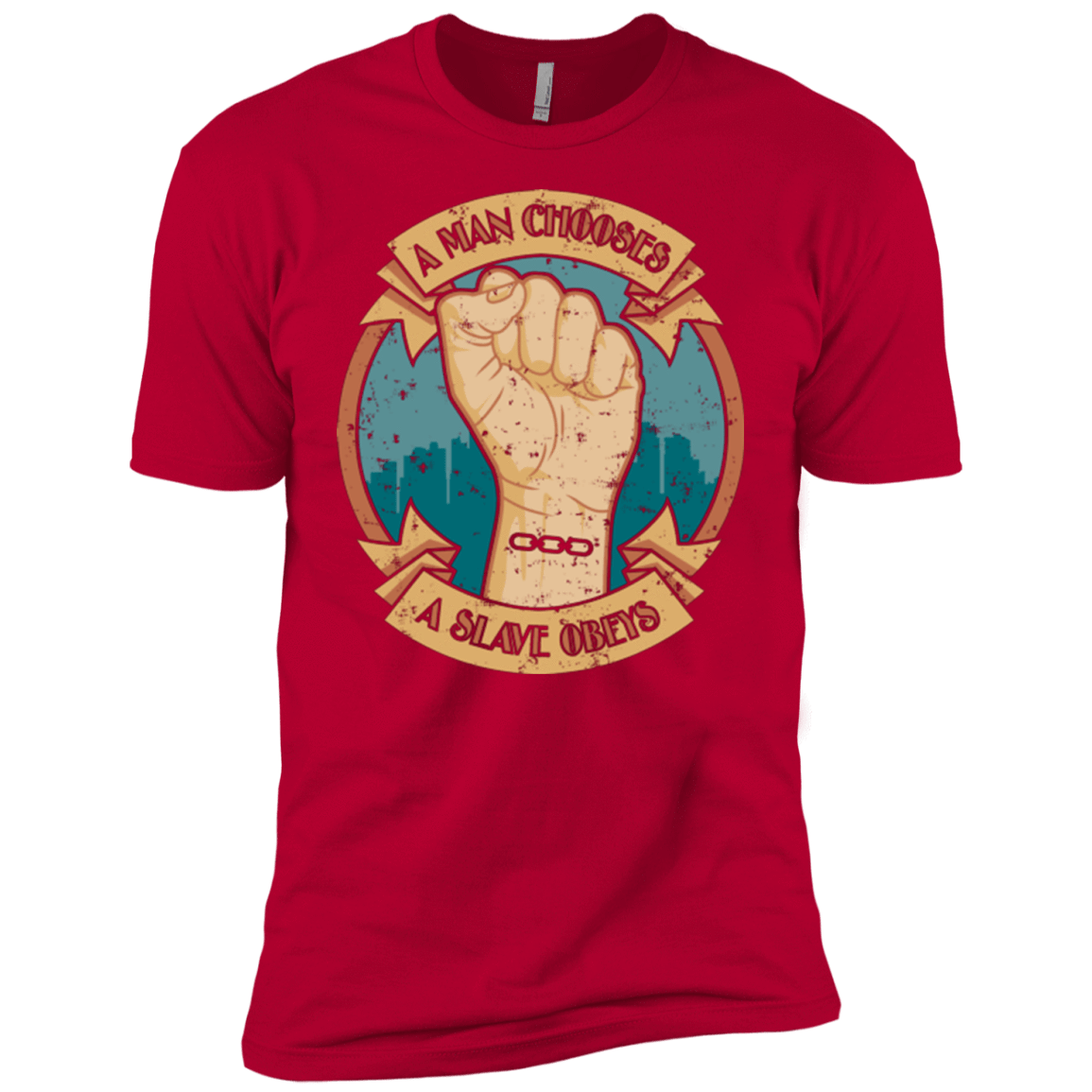 T-Shirts Red / YXS A Man Chooses A Slave Obeys Boys Premium T-Shirt