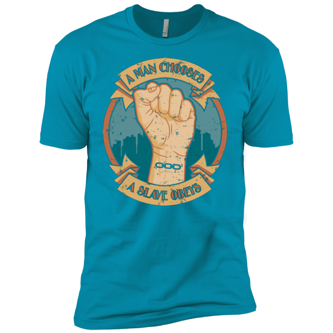 T-Shirts Turquoise / YXS A Man Chooses A Slave Obeys Boys Premium T-Shirt