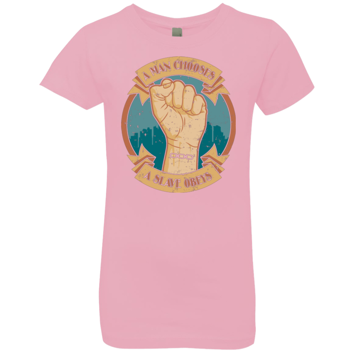 T-Shirts Light Pink / YXS A Man Chooses A Slave Obeys Girls Premium T-Shirt