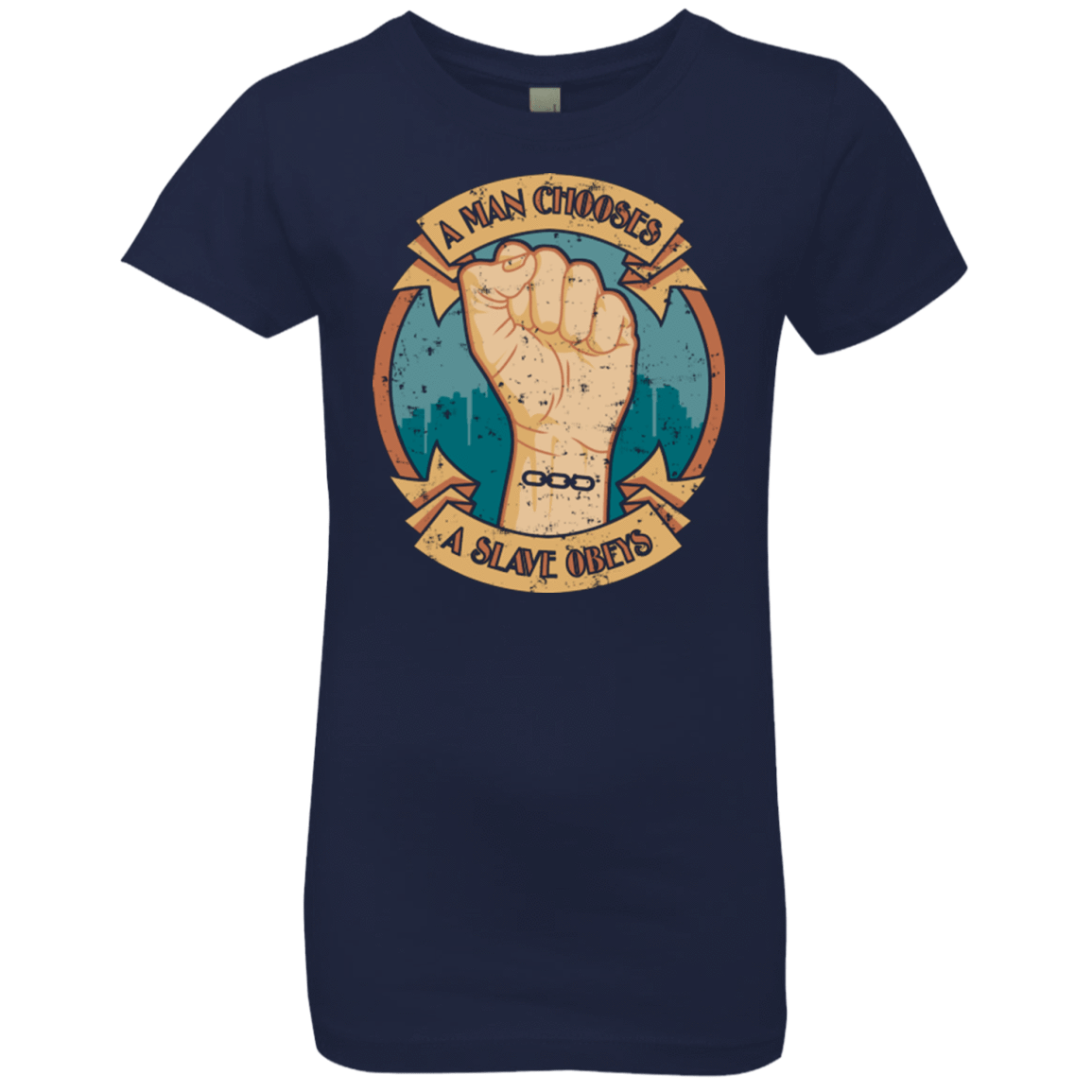 T-Shirts Midnight Navy / YXS A Man Chooses A Slave Obeys Girls Premium T-Shirt