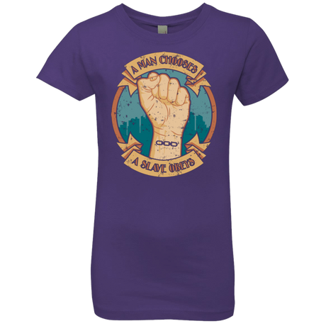 T-Shirts Purple Rush / YXS A Man Chooses A Slave Obeys Girls Premium T-Shirt