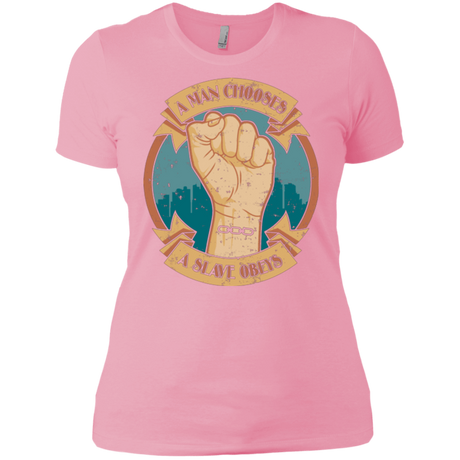 T-Shirts Light Pink / X-Small A Man Chooses A Slave Obeys Women's Premium T-Shirt