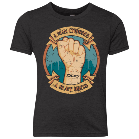 T-Shirts Vintage Black / YXS A Man Chooses A Slave Obeys Youth Triblend T-Shirt