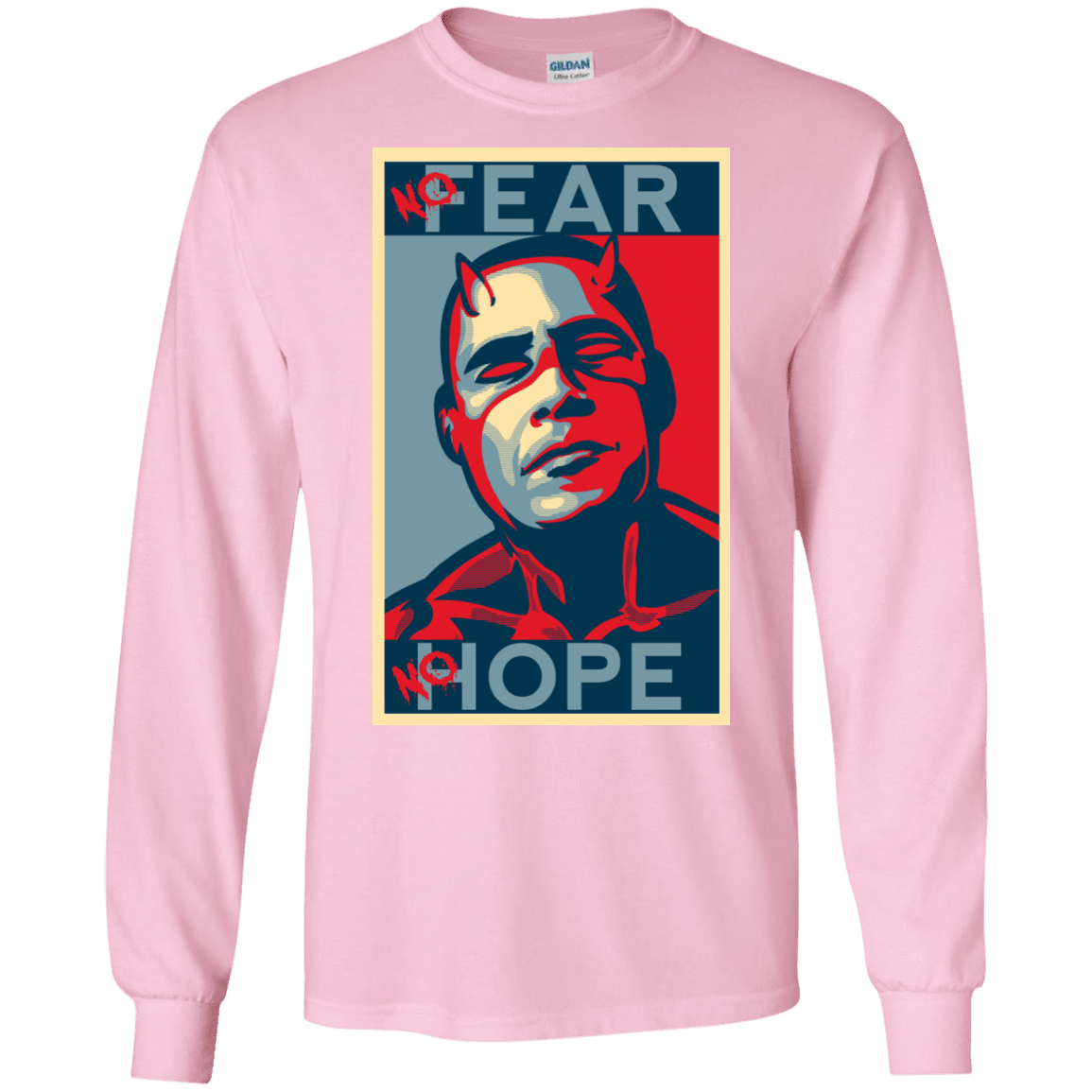 T-Shirts Light Pink / S A man with no fear Men's Long Sleeve T-Shirt