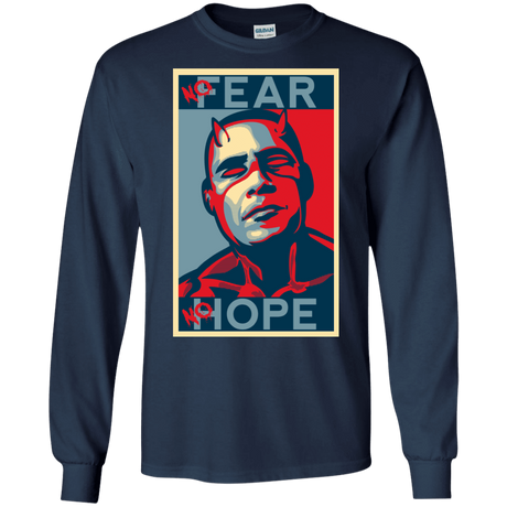 T-Shirts Navy / S A man with no fear Men's Long Sleeve T-Shirt