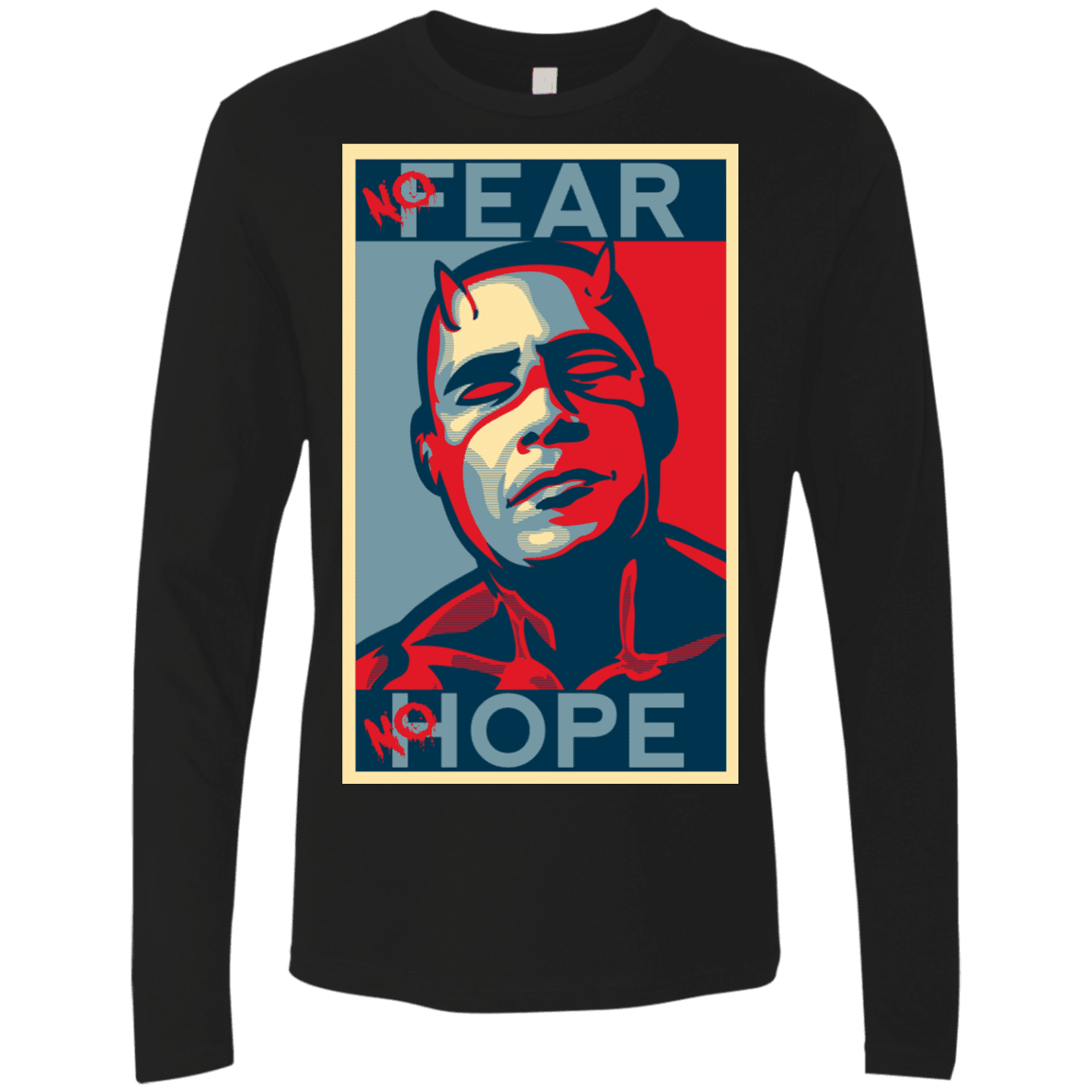 T-Shirts Black / S A man with no fear Men's Premium Long Sleeve