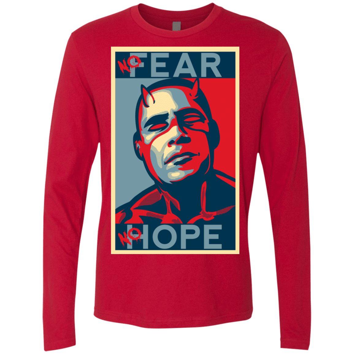 T-Shirts Red / S A man with no fear Men's Premium Long Sleeve