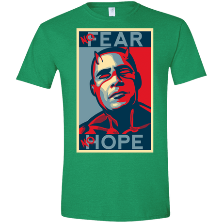 T-Shirts Heather Irish Green / S A man with no fear Men's Semi-Fitted Softstyle