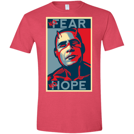 T-Shirts Heather Red / S A man with no fear Men's Semi-Fitted Softstyle