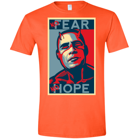 T-Shirts Orange / S A man with no fear Men's Semi-Fitted Softstyle