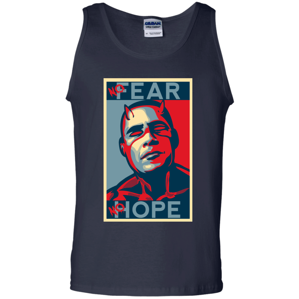 T-Shirts Navy / S A man with no fear Men's Tank Top