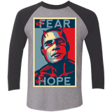 T-Shirts Premium Heather/Vintage Black / X-Small A man with no fear Men's Triblend 3/4 Sleeve