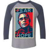 T-Shirts Premium Heather/Vintage Navy / X-Small A man with no fear Men's Triblend 3/4 Sleeve
