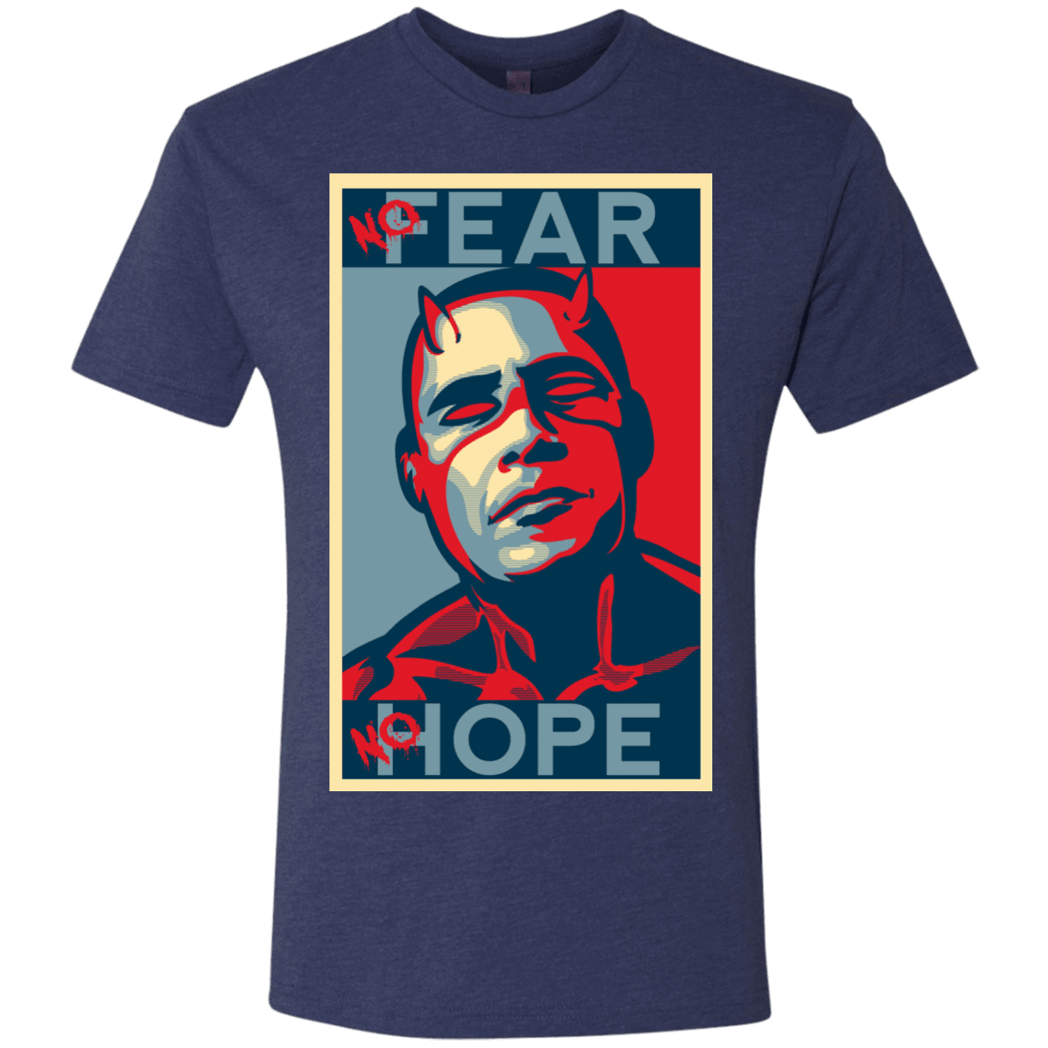 T-Shirts Vintage Navy / S A man with no fear Men's Triblend T-Shirt