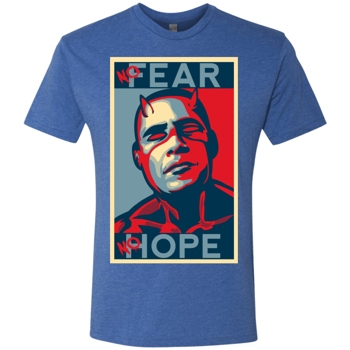 T-Shirts Vintage Royal / S A man with no fear Men's Triblend T-Shirt